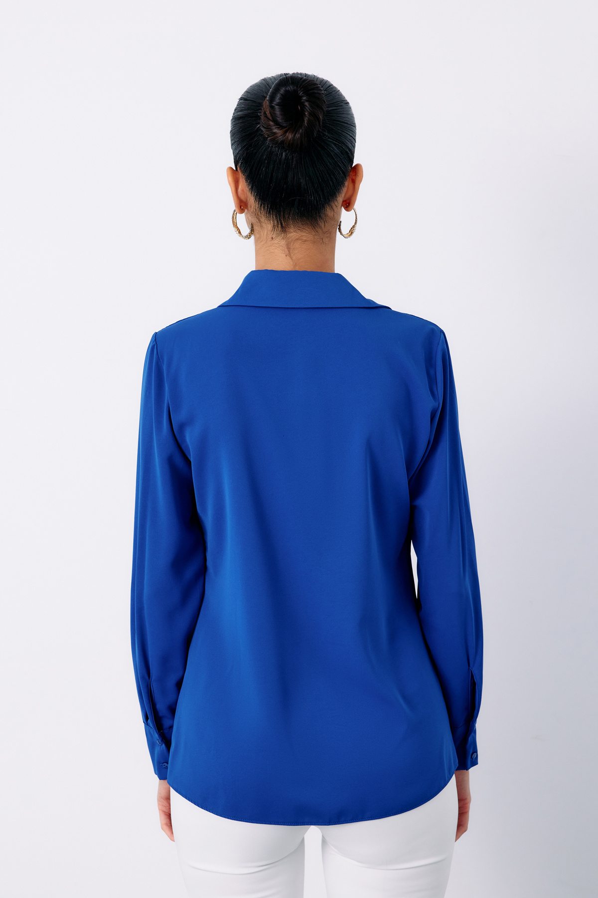 Klasik Düz Gömlek - SAX MAVİ