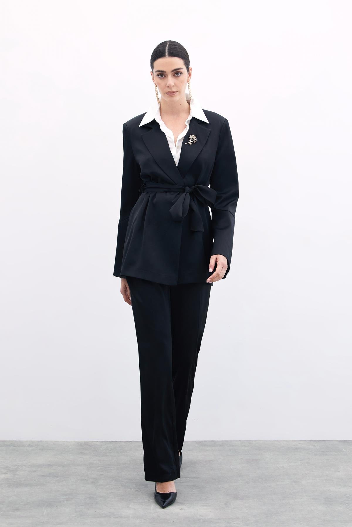 Klasik Düz Pantolon - Siyah