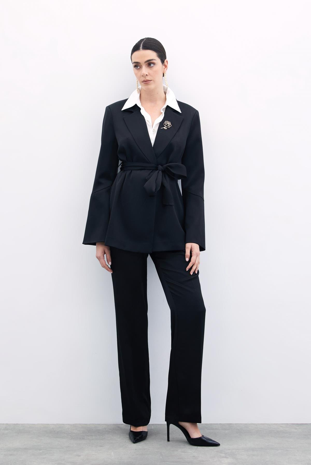 Klasik Düz Pantolon - Siyah