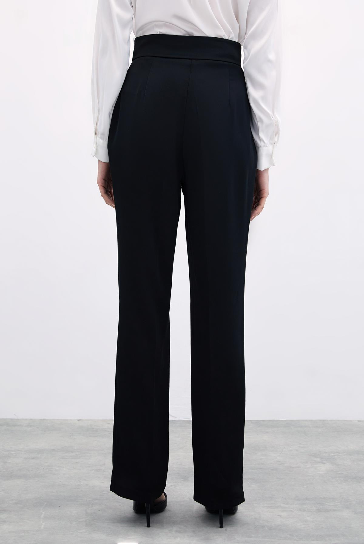 Klasik Düz Pantolon - Siyah