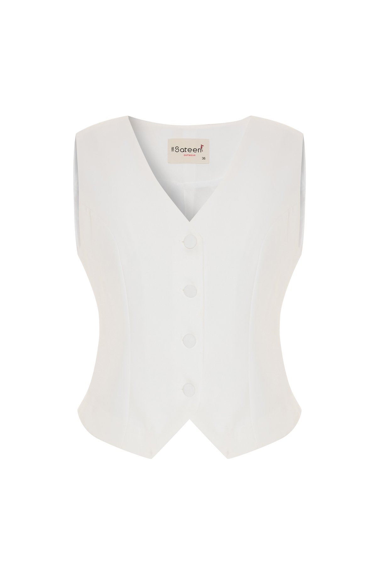 Klasik Kısa Yelek - Ekru