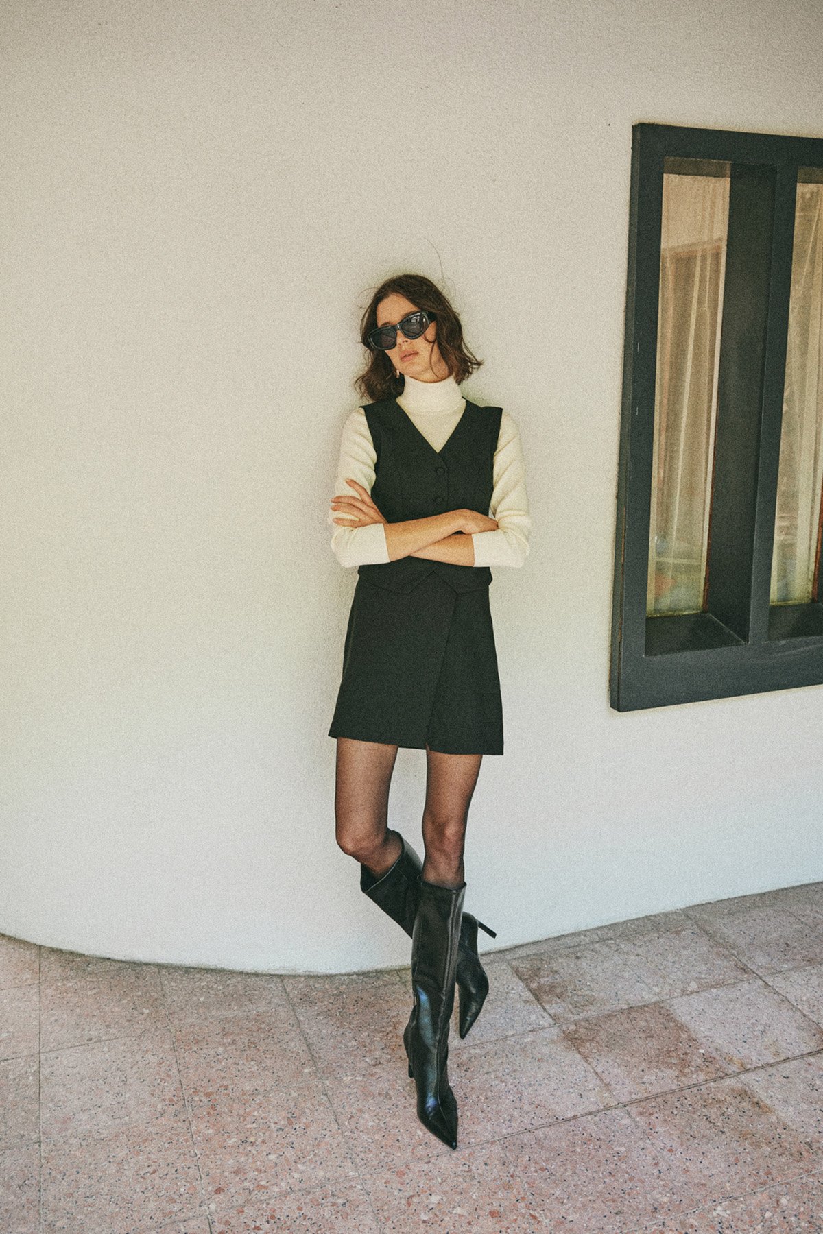 Klasik Kısa Yelek - Siyah