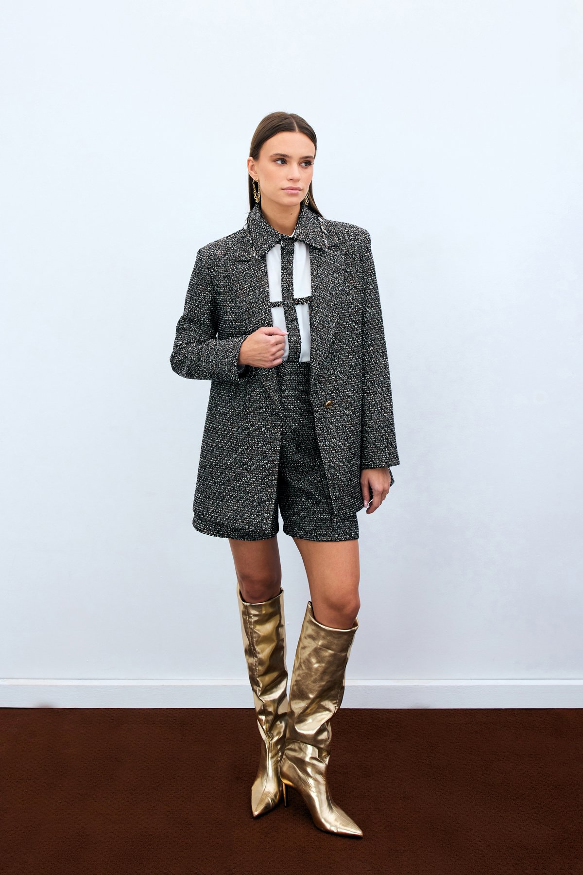 Klasik Tüvit Ceket - Kahve