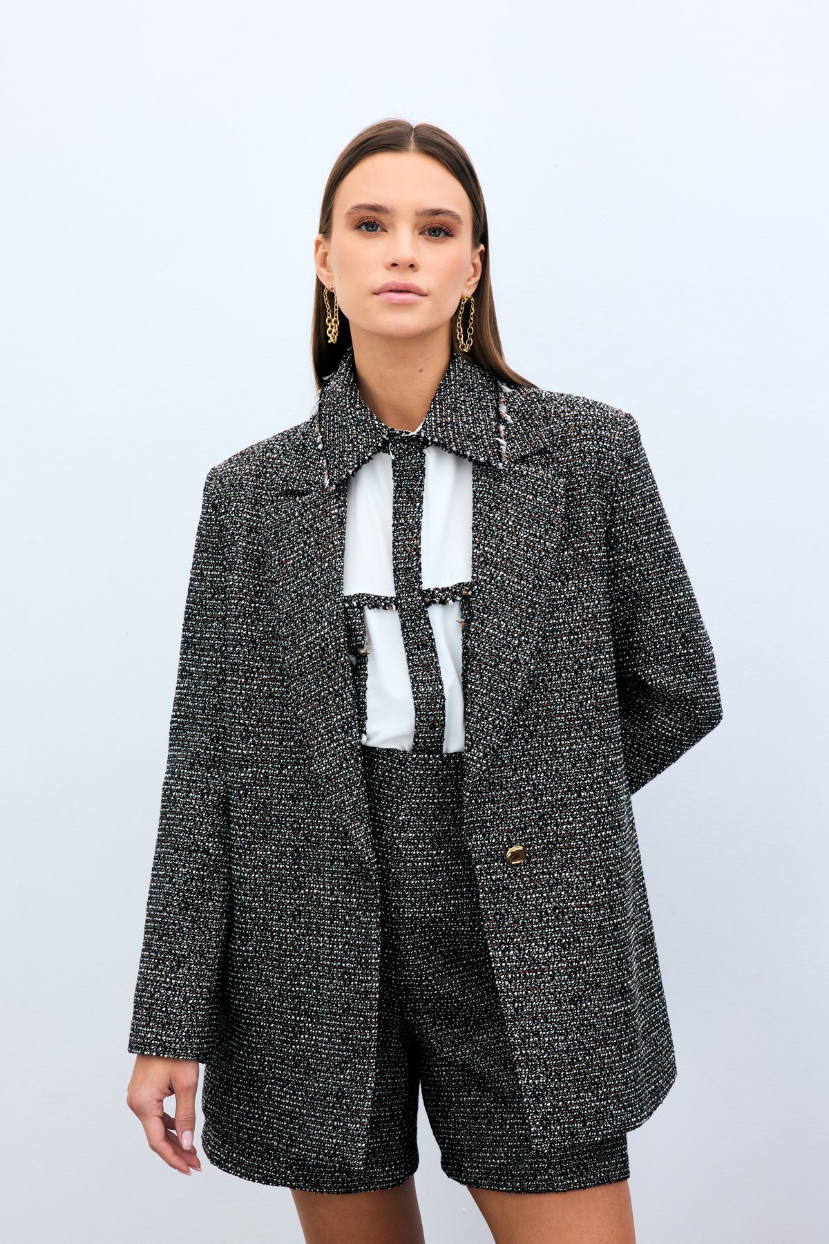 Klasik Tüvit Ceket - Kahve