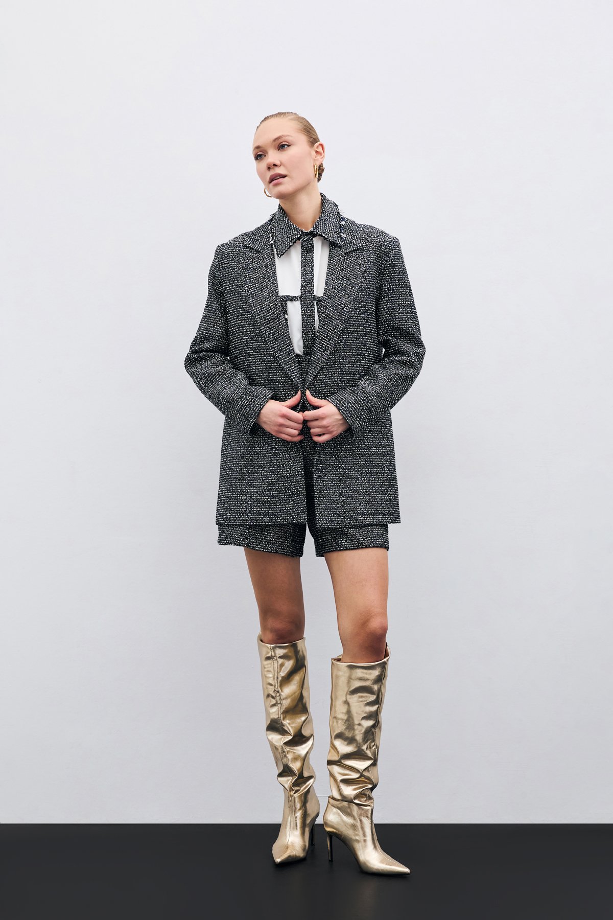 Classic Tweed Jacket - Sax blue