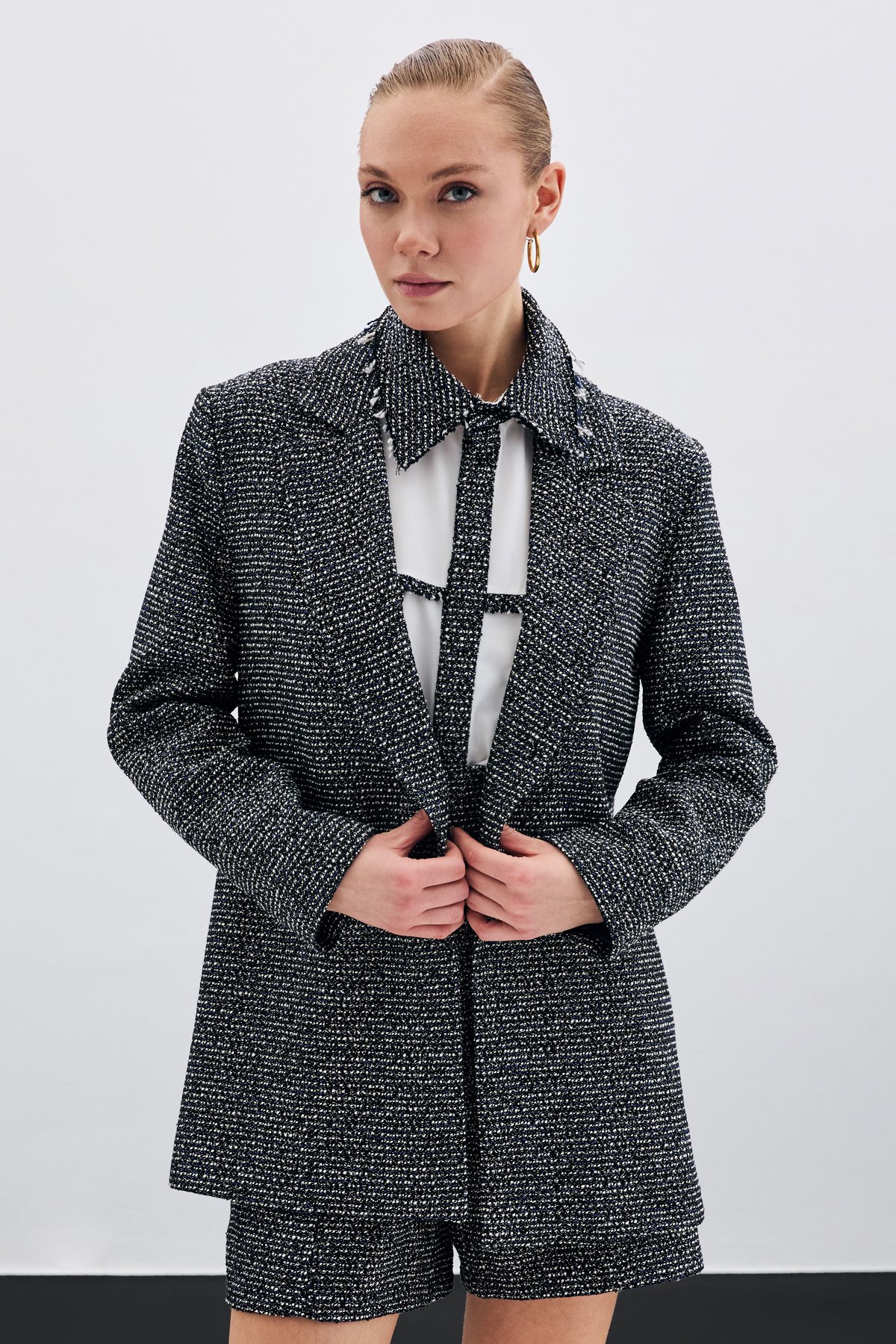 Klasik Tüvit Ceket - Sax Mavi