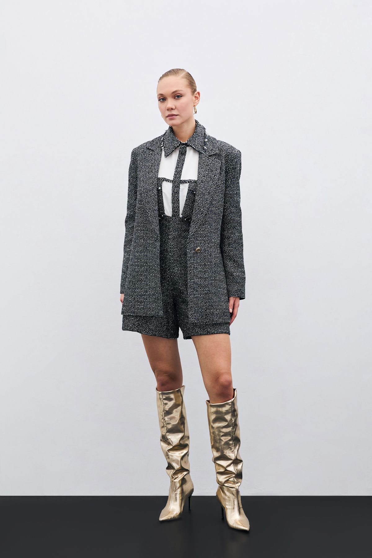 Klasik Tüvit Ceket - Sax Mavi