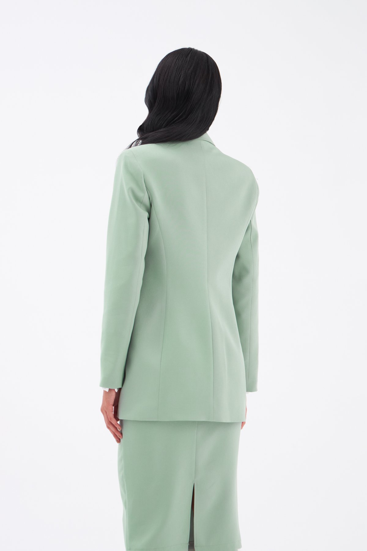 Klasik yaka slim fit ceket - ÇAĞLA YEŞİLİ