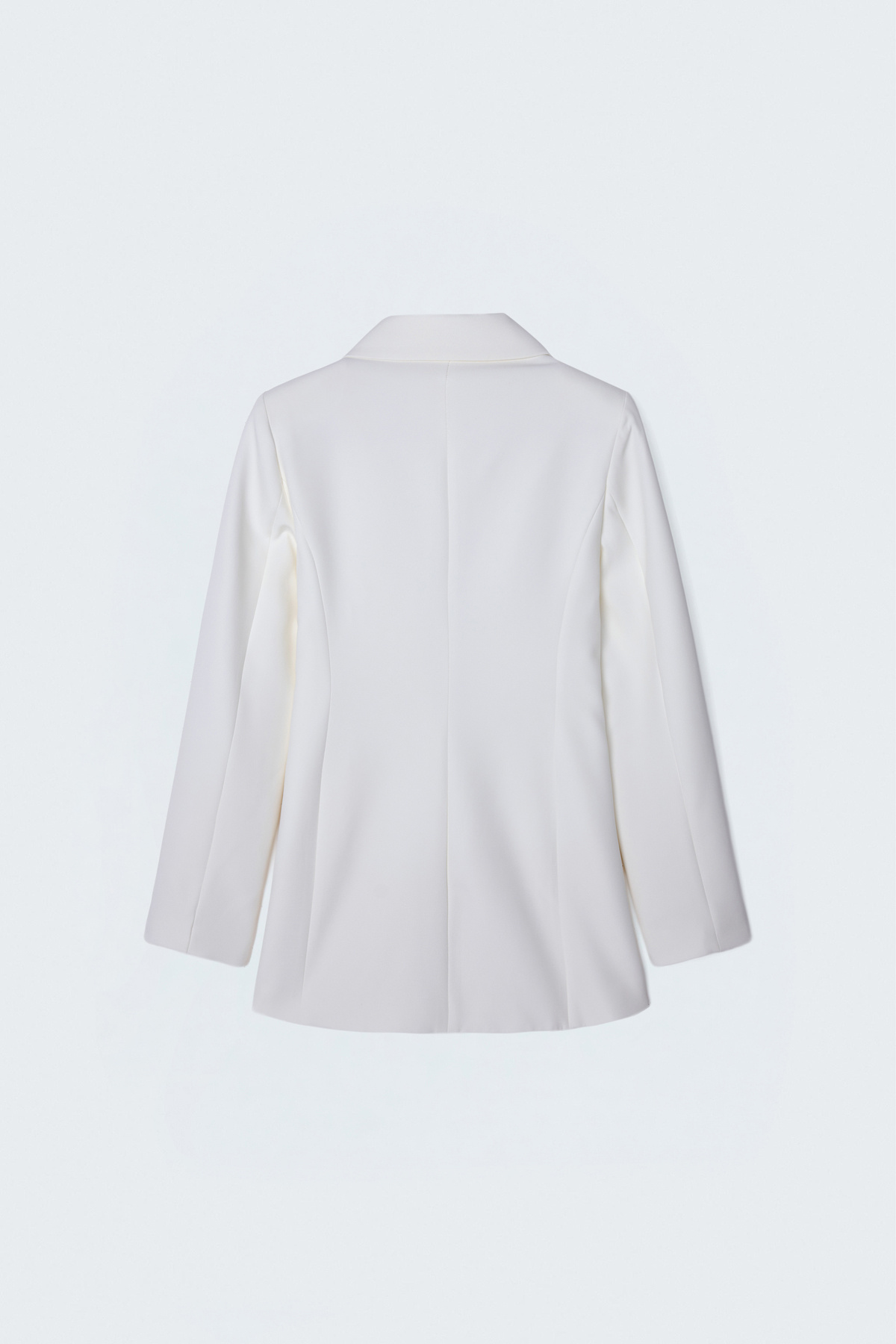 Classic Collar Long Jacket - Ecru