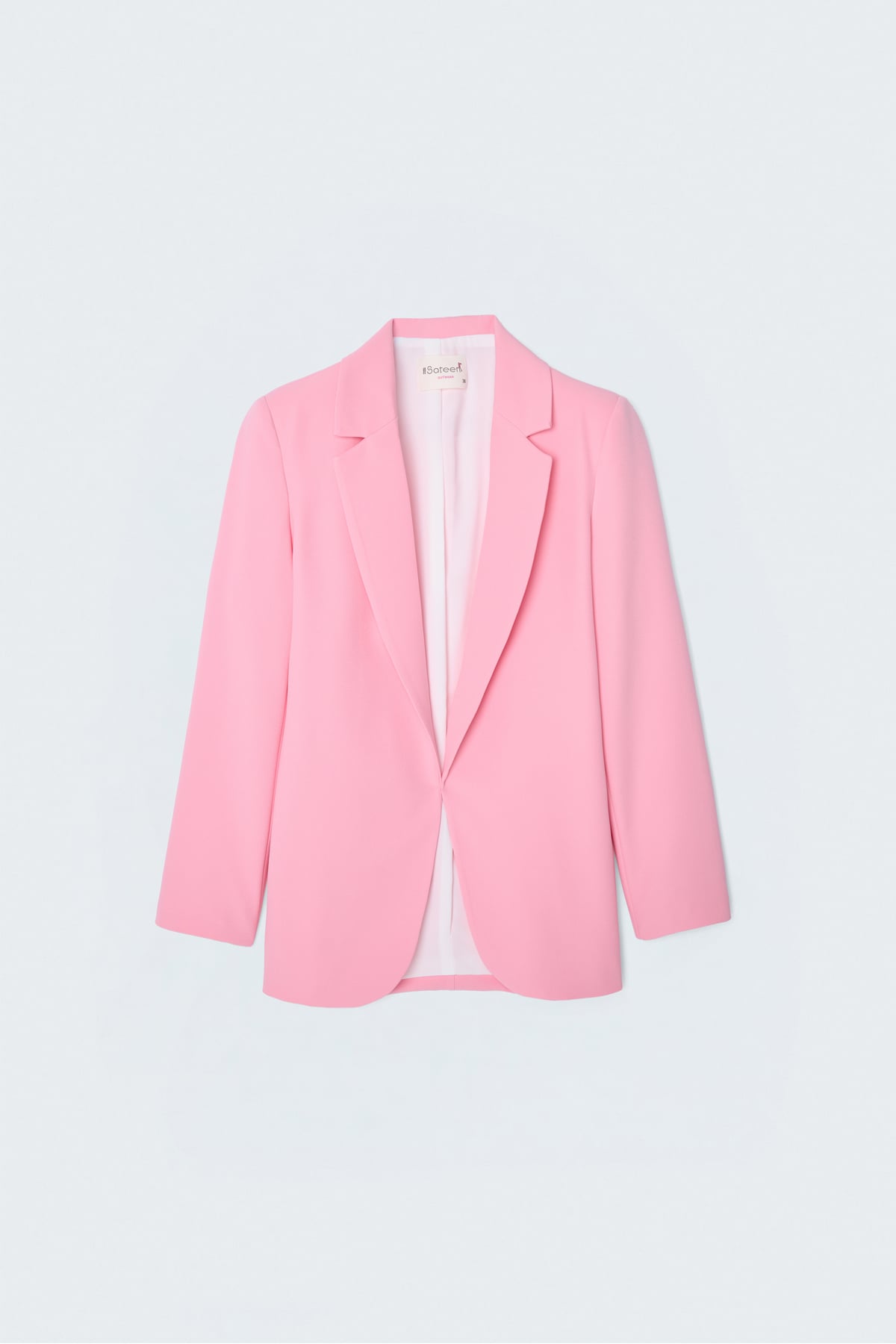 Klasik Yaka Uzun Ceket - Pembe
