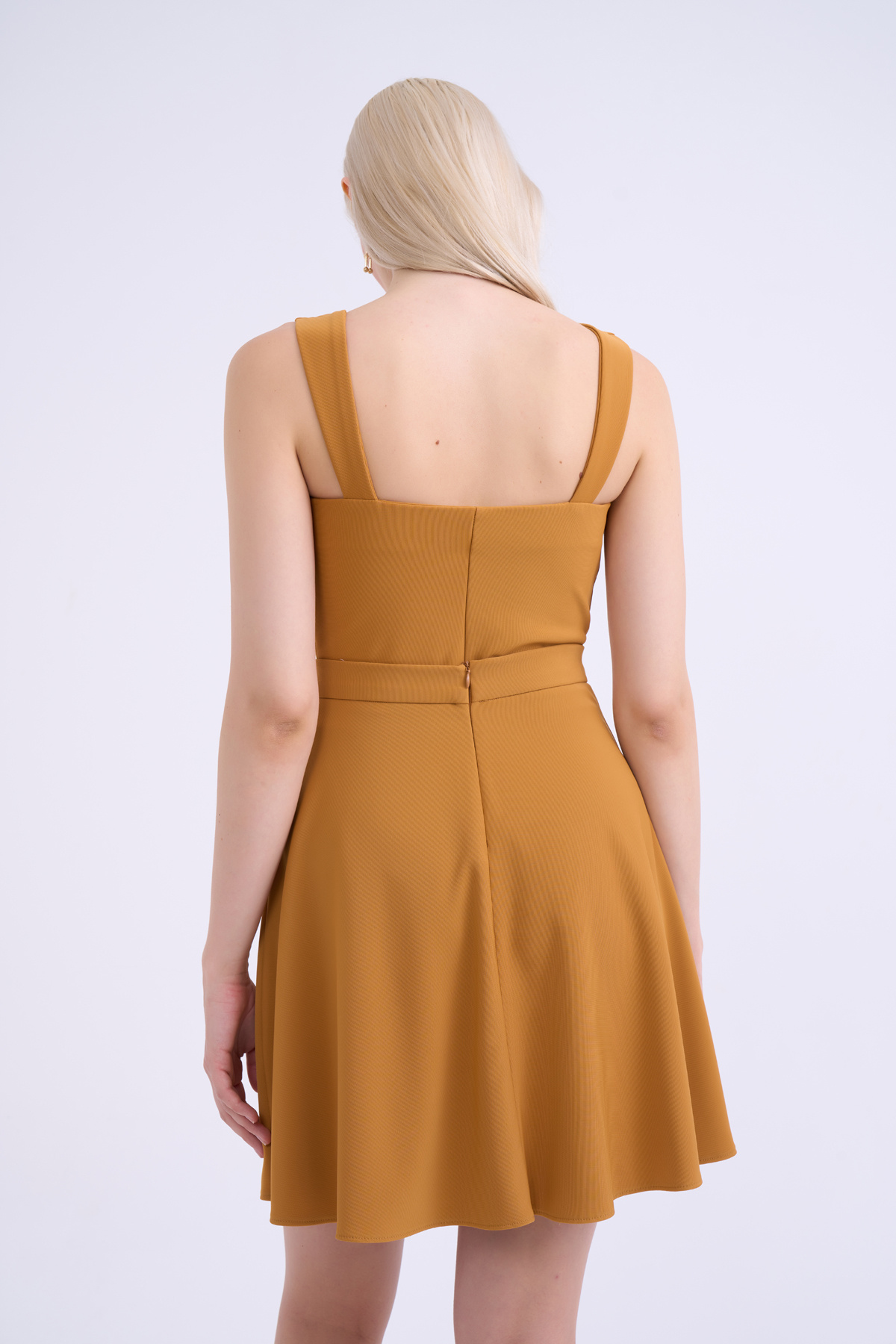 Kloş mini etek - HARDAL