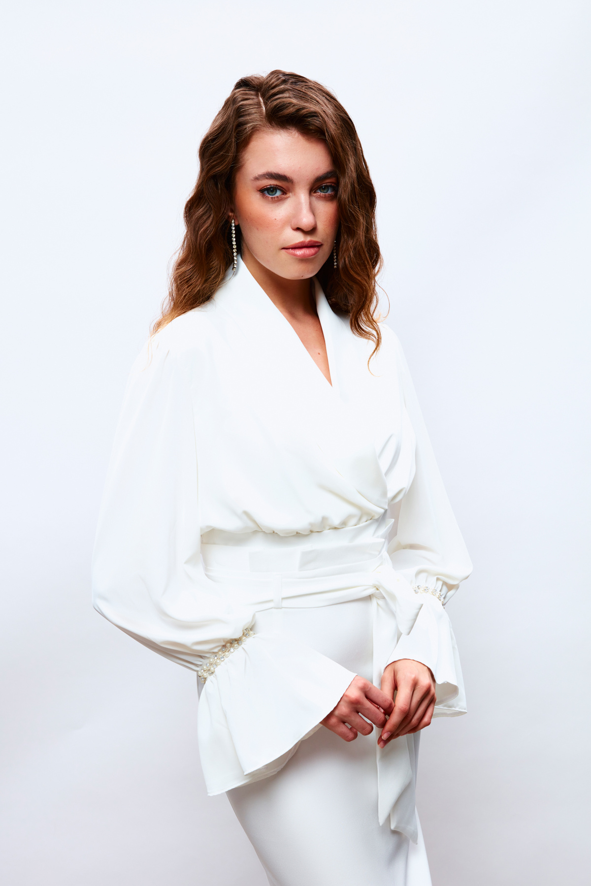 Kol Aksesuar Detaylı Bluz - EKRU