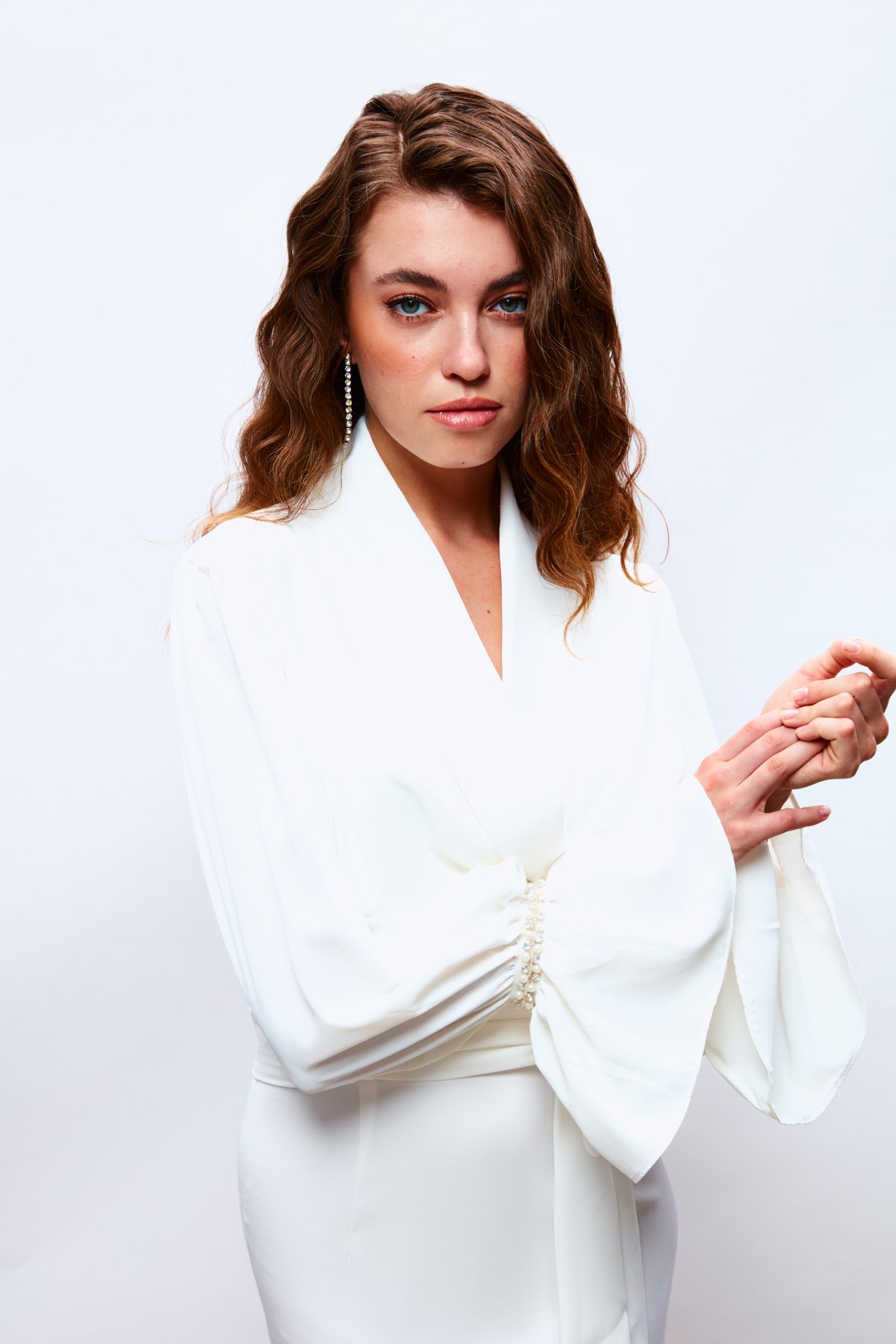 Kol Aksesuar Detaylı Bluz - EKRU