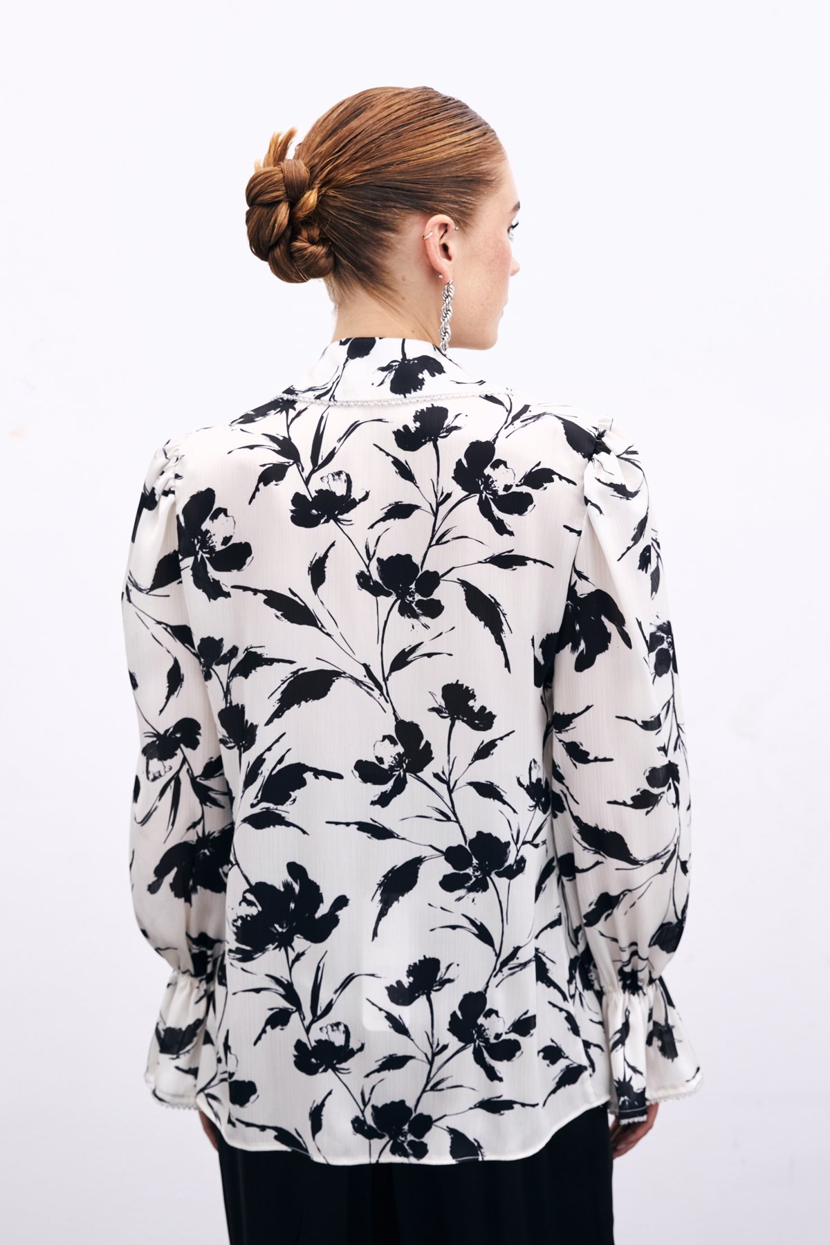 Sleeve Detailed Shirt - Ecru