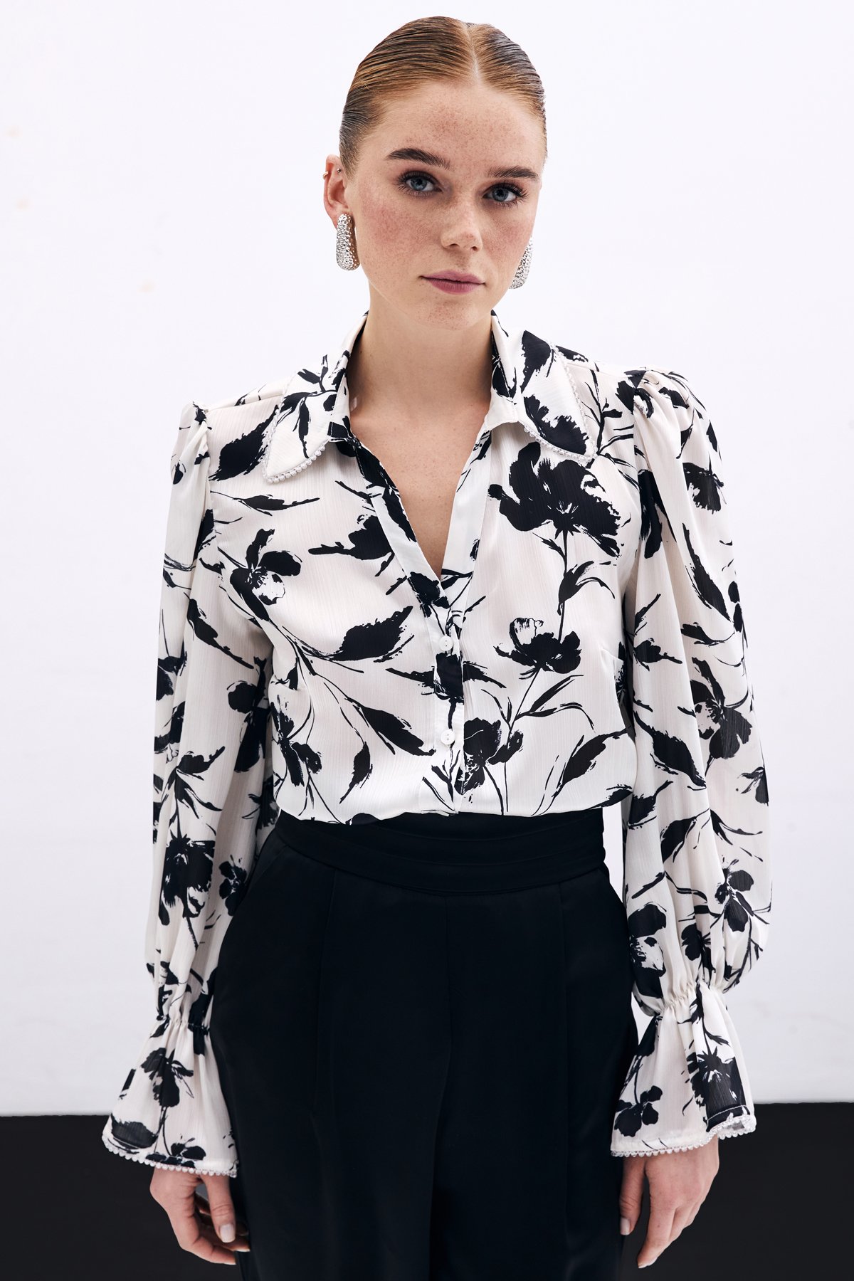 Sleeve Detailed Shirt - Ecru