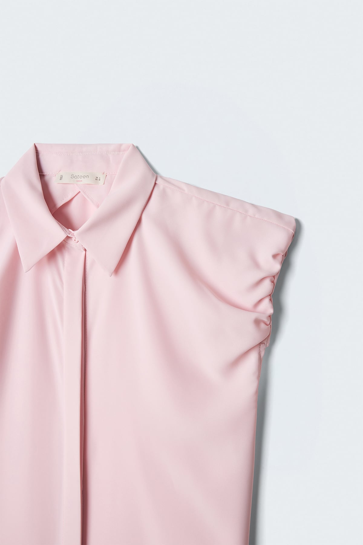 Shirt with Sleeve Detail - Pınk