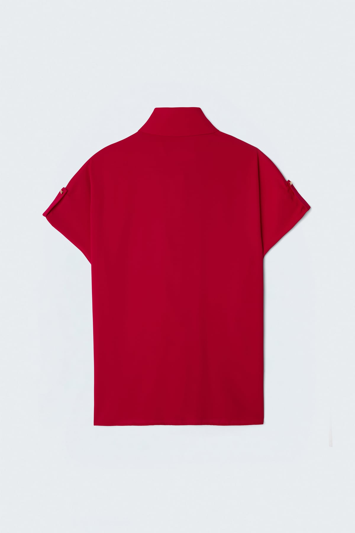 Sleeve Detailed Loose Shirt - Red