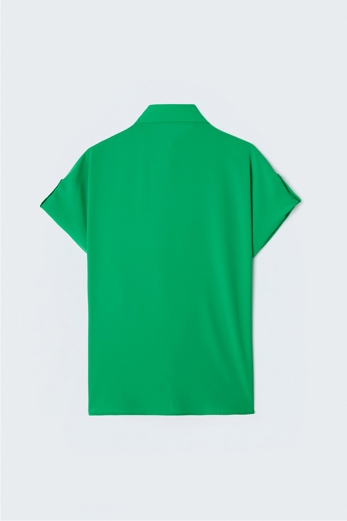 Sleeve Detailed Loose Shirt - Green
