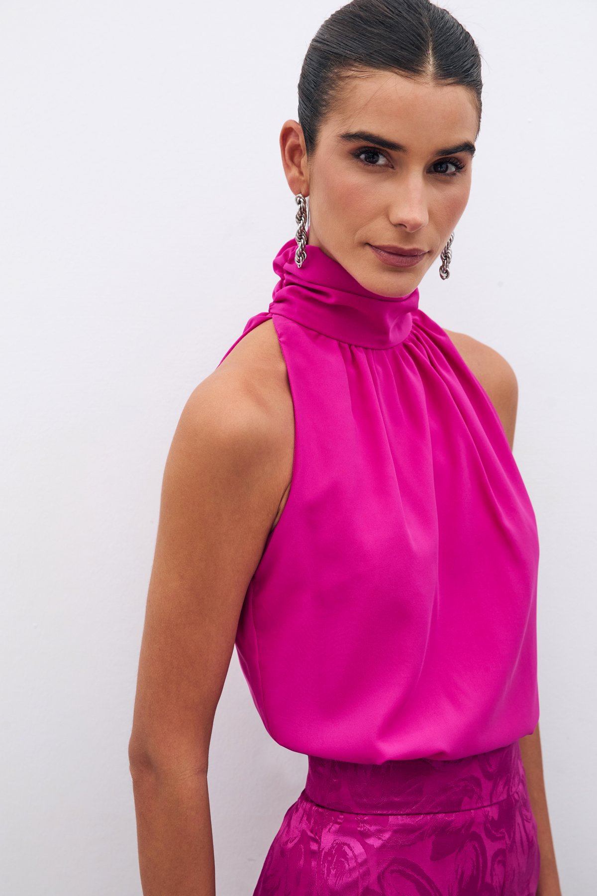 Kolsuz Salaş Bluz - FUŞYA