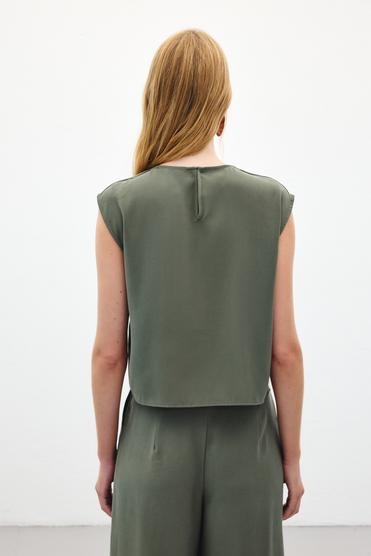 Kolsuz Salaş Bluz - Haki