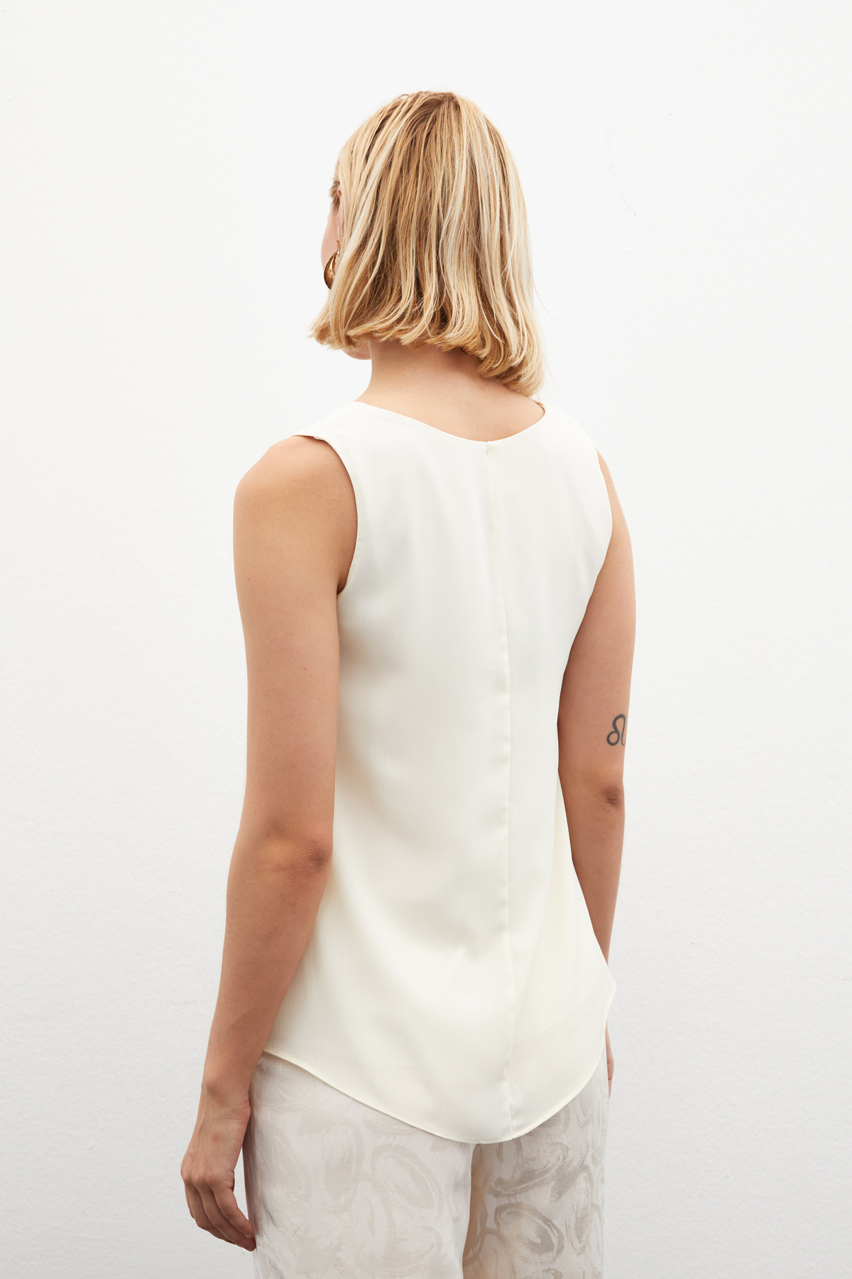 Kolsuz Salaş Bluz - KREM