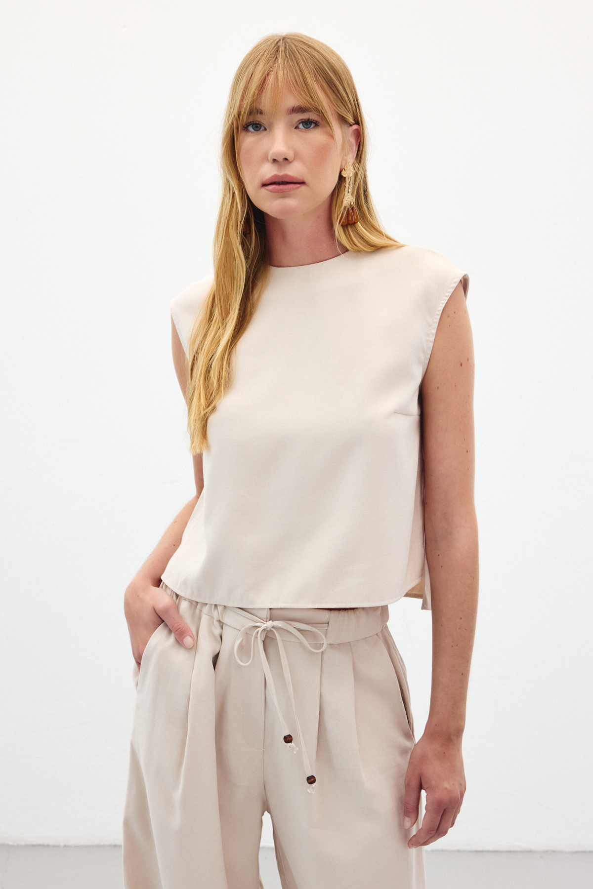 Kolsuz Salaş Bluz - Taş