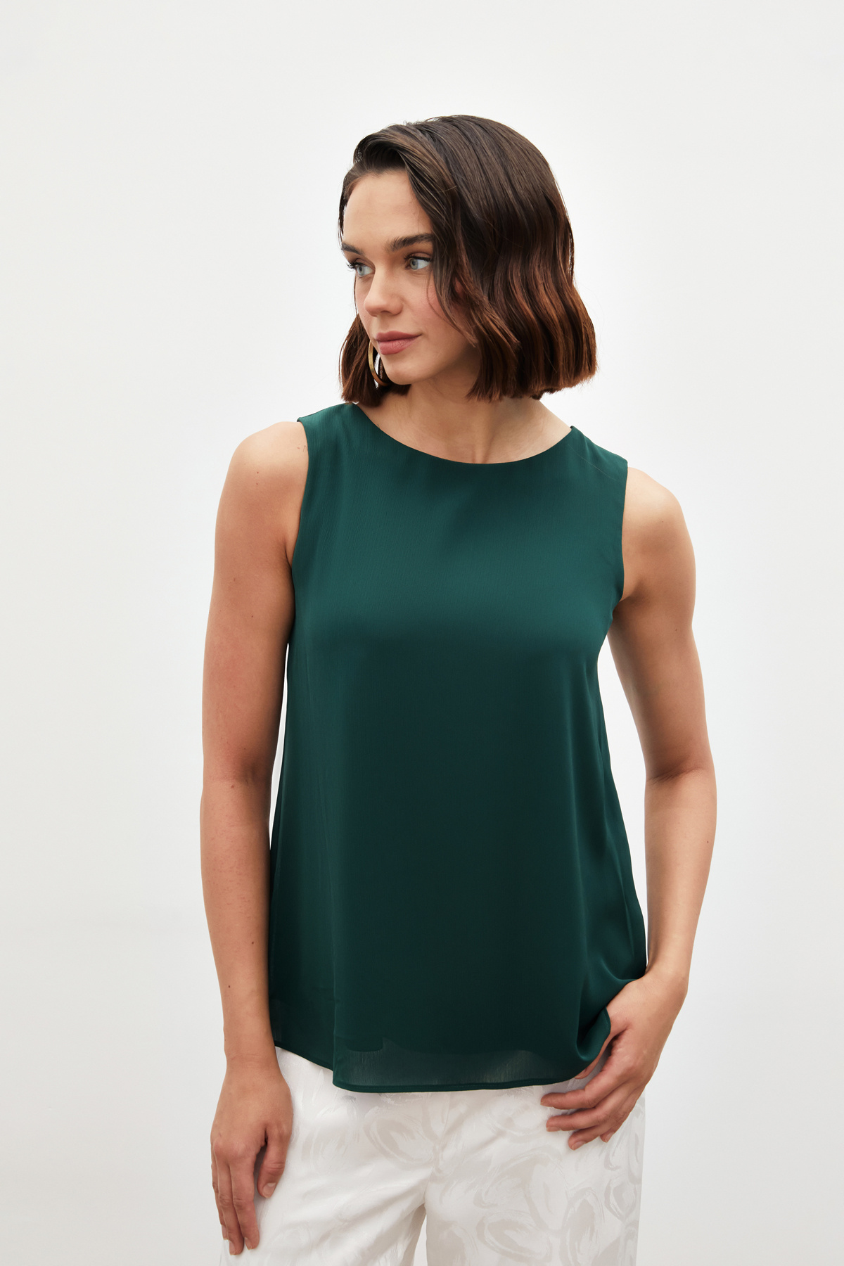 Kolsuz Salaş Bluz - ZÜMRÜT