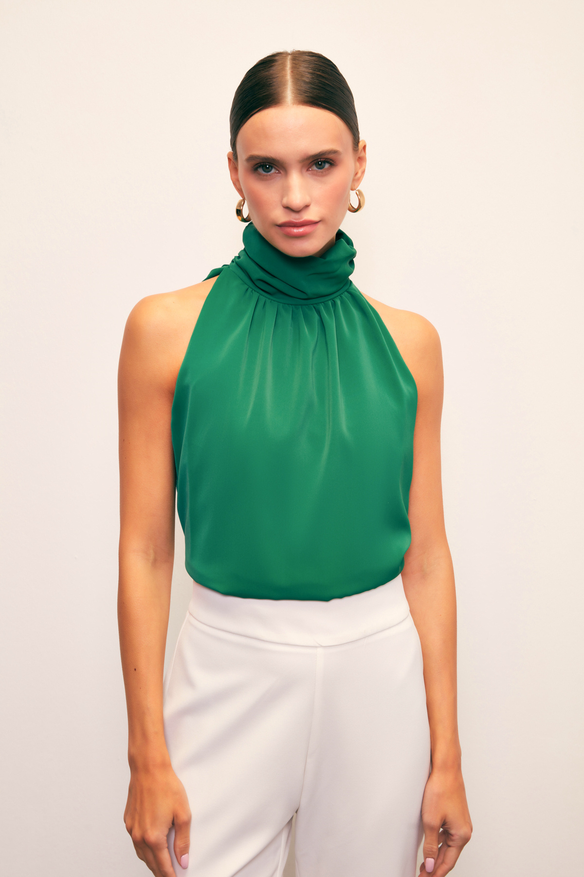 Kolsuz Salaş Bluz - ZÜMRÜT