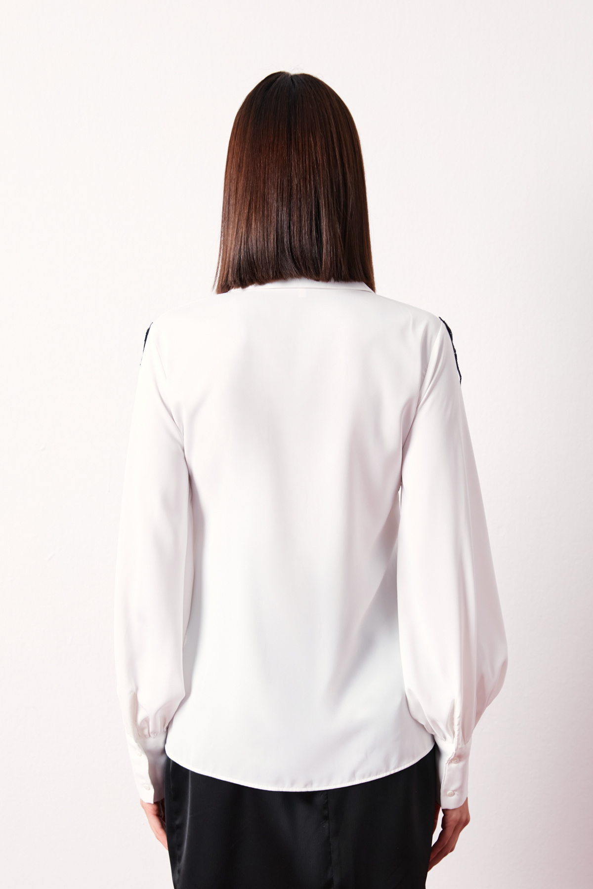 Kolyeli Salaş Bluz - EKRU