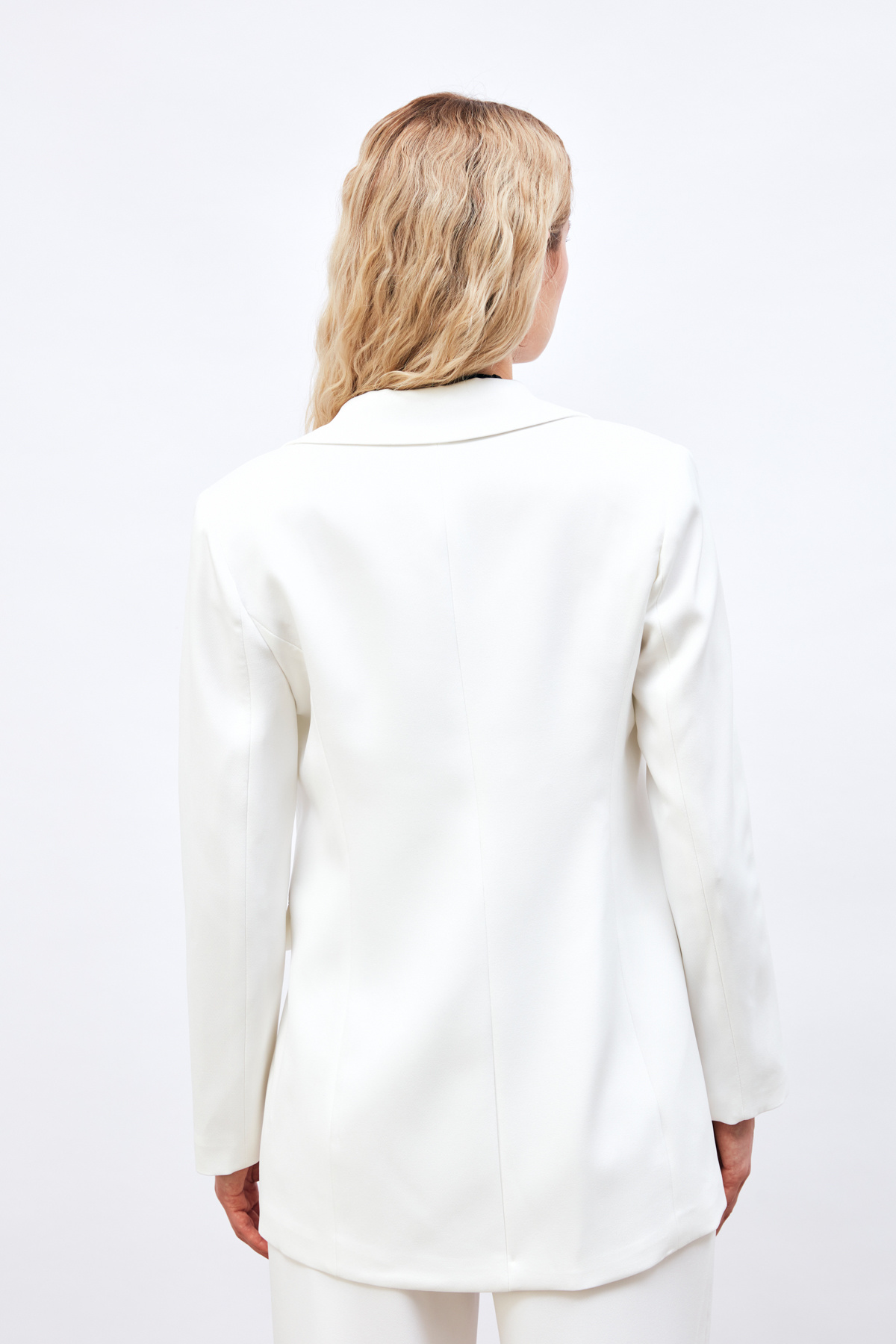 Kontrast Salaş Ceket - EKRU