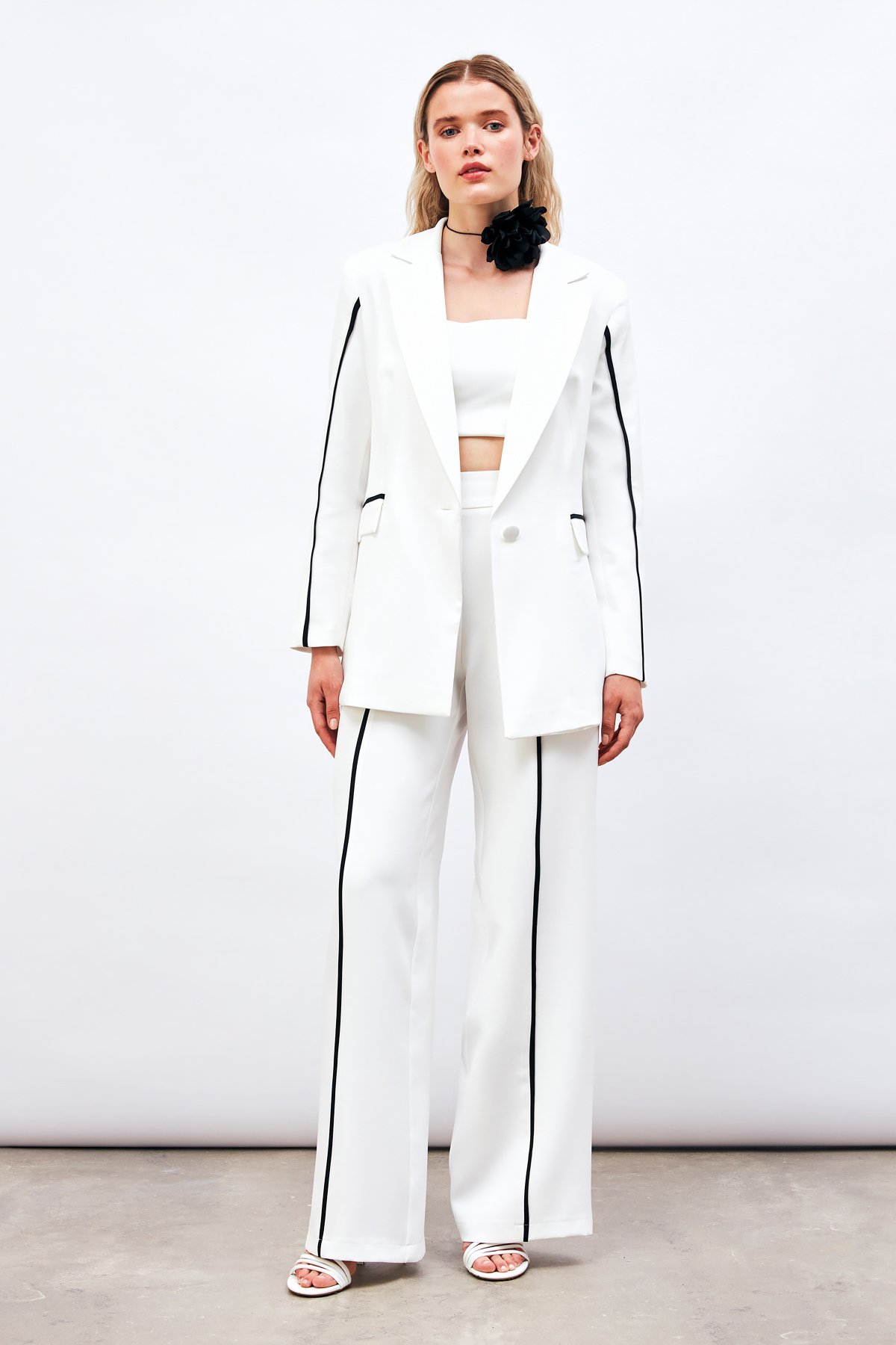 Kontrast Salaş Pantolon - EKRU