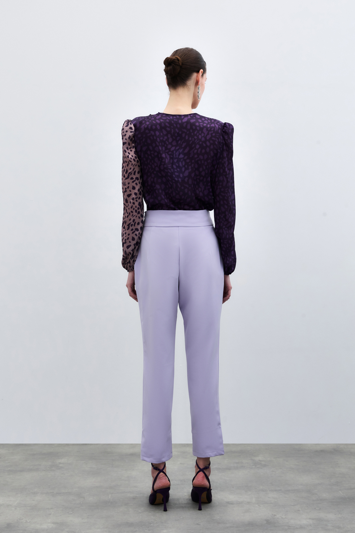 Korsaj Detaylı Pantolon - Lila