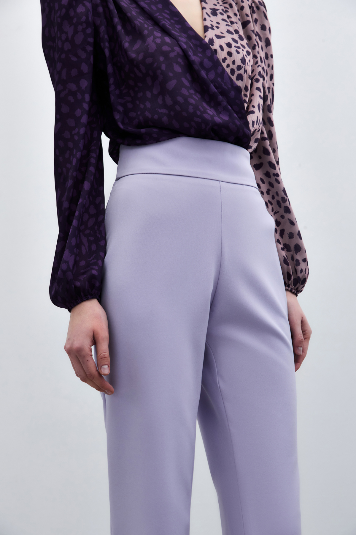 Korsaj Detaylı Pantolon - Lila