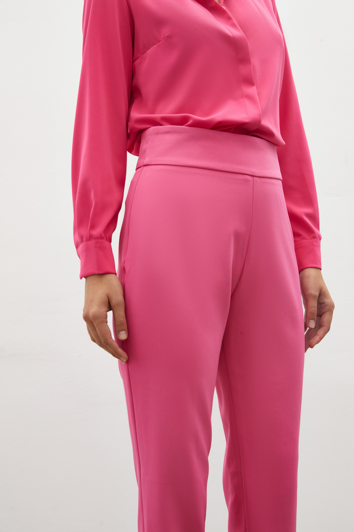 Korsaj Detaylı Pantolon - PEMBE