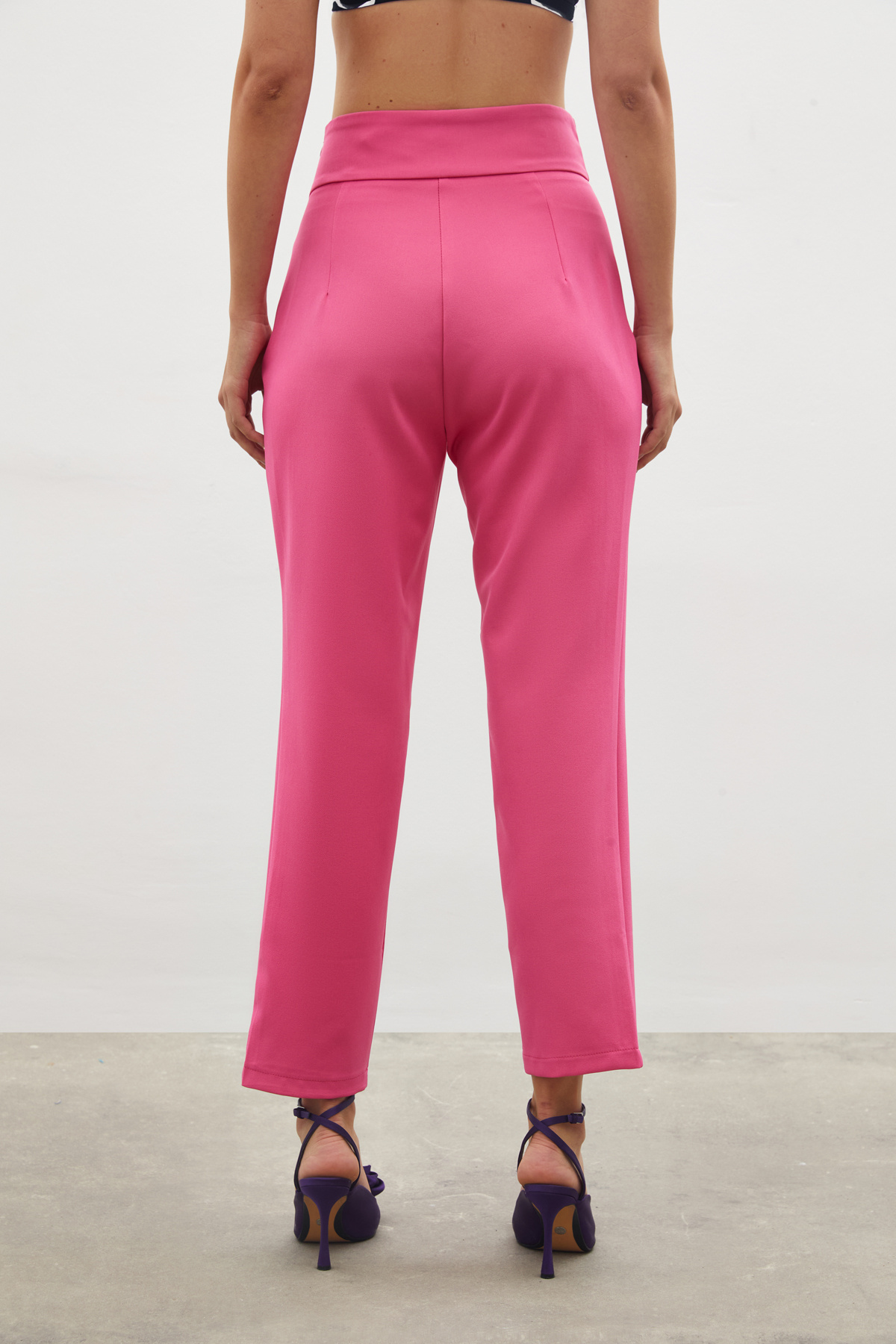 Korsaj Detaylı Pantolon - PEMBE