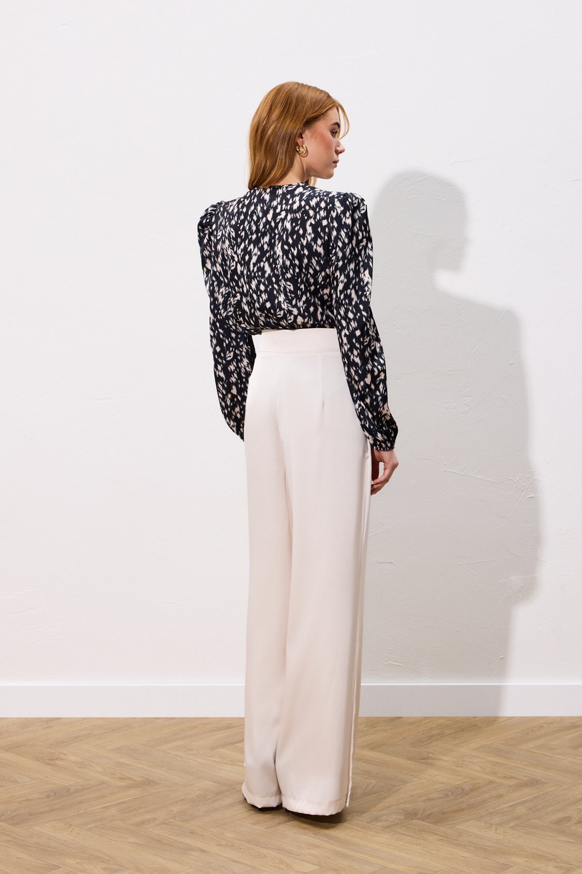 Kruvaze Bodysuit Bluz - Siyah