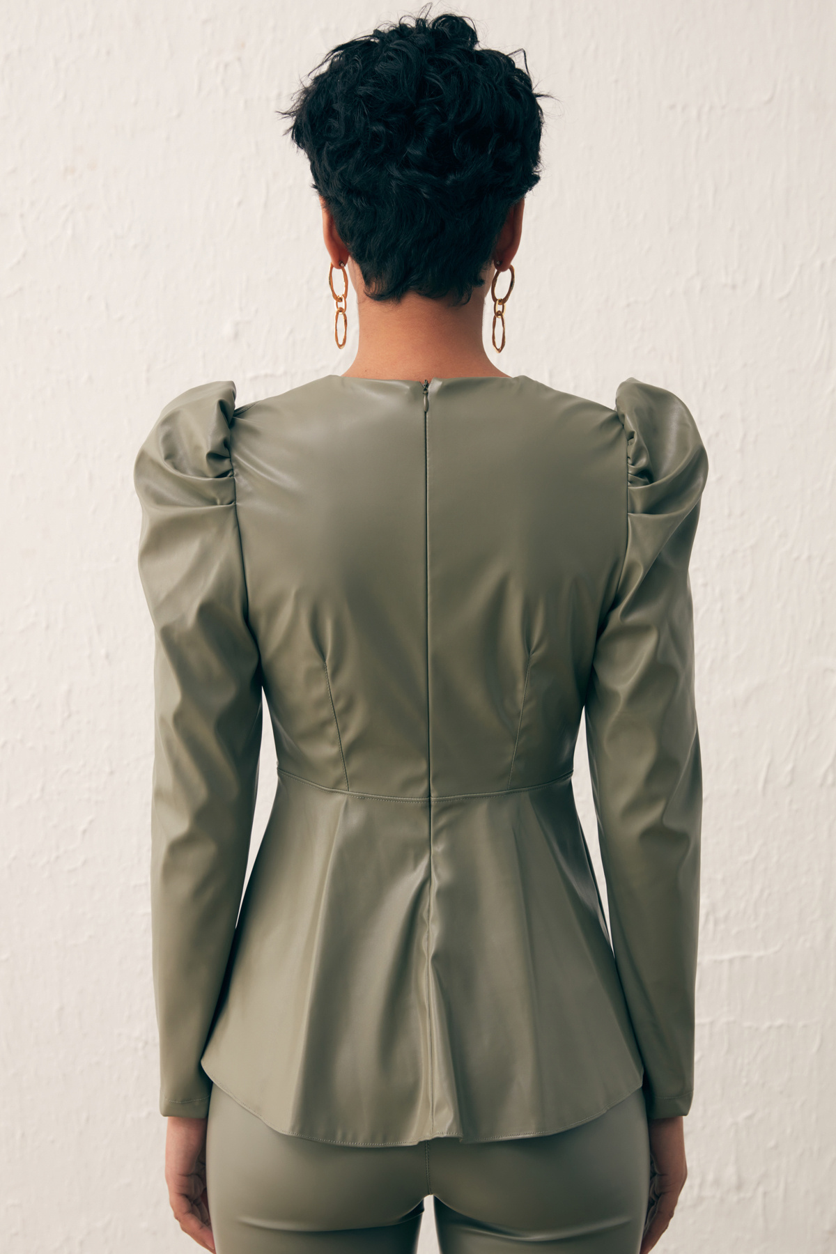 Kruvaze Deri Bluz - ÇAĞLA YEŞİLİ