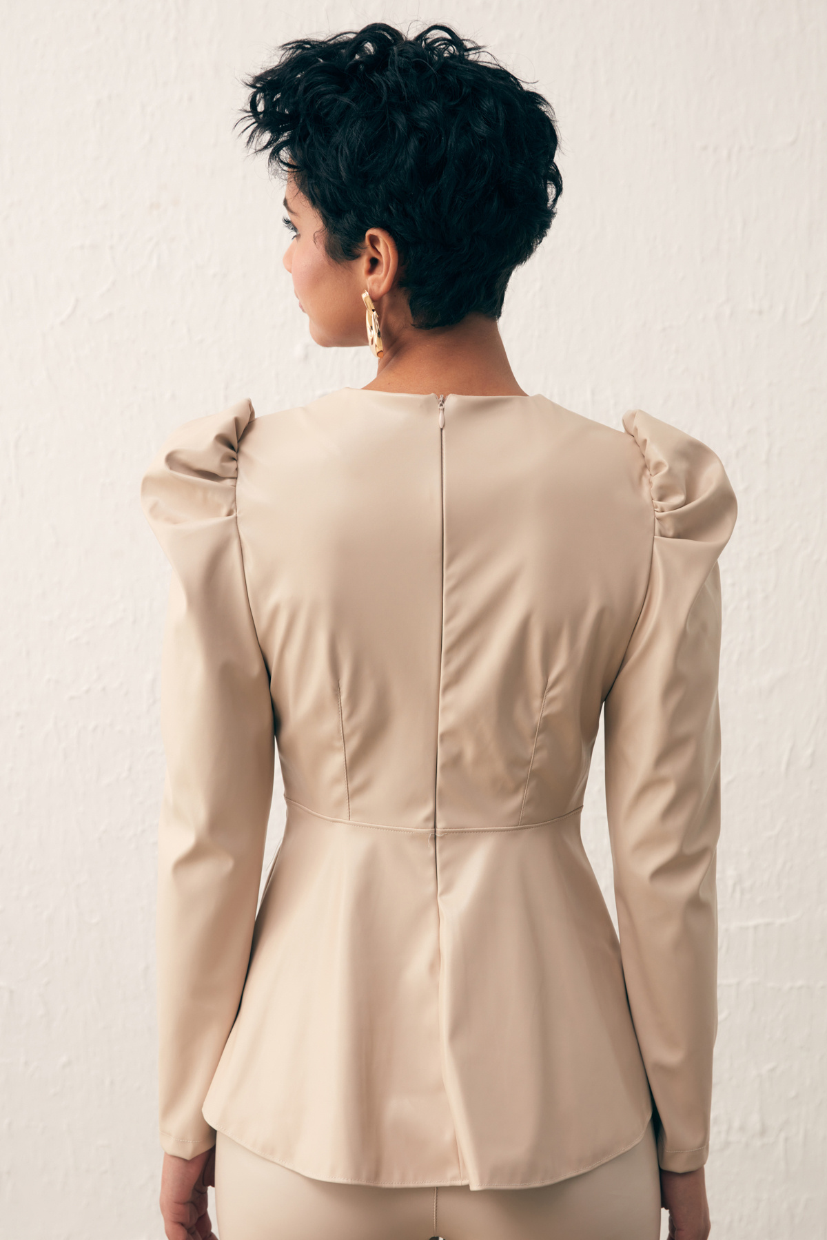 Kruvaze Deri Bluz - TAŞ