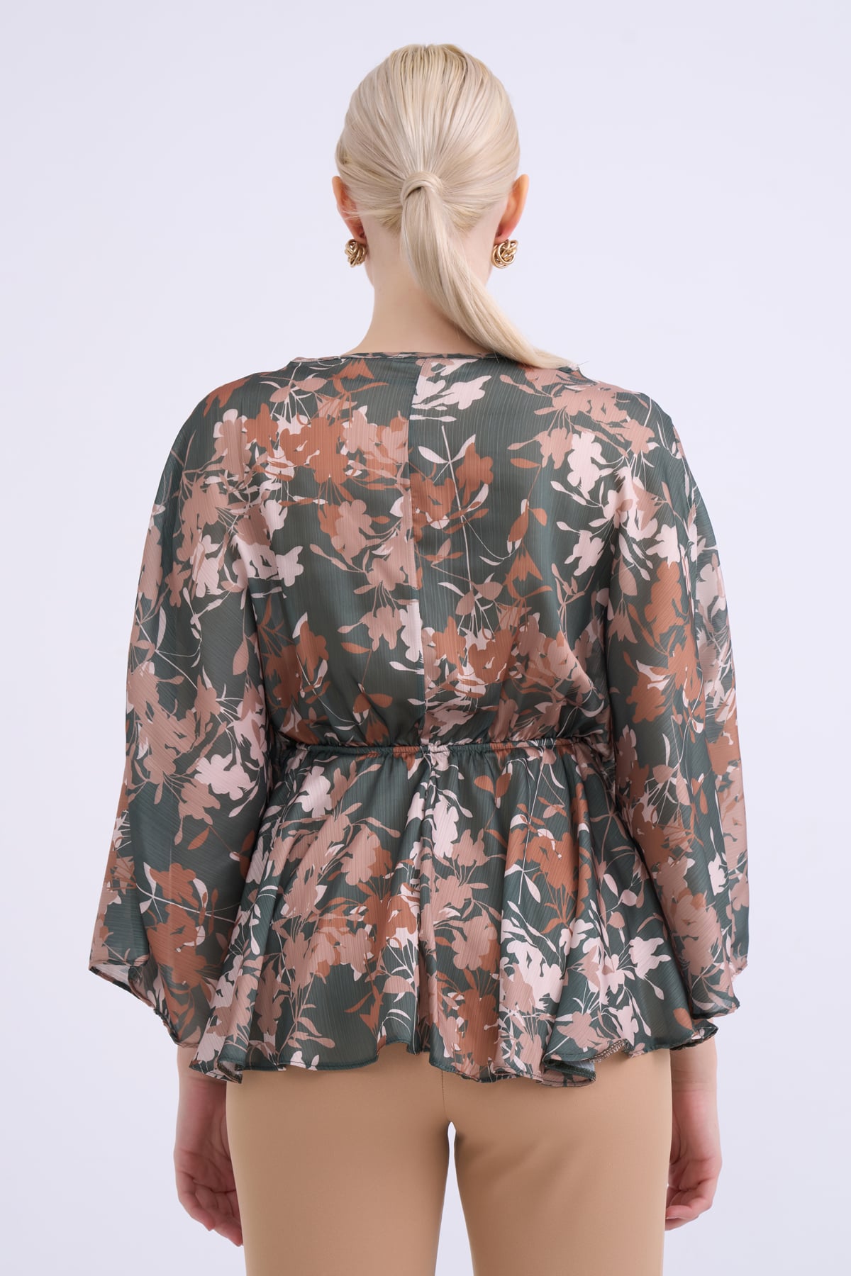 Double-breasted blouse - KKHAKI