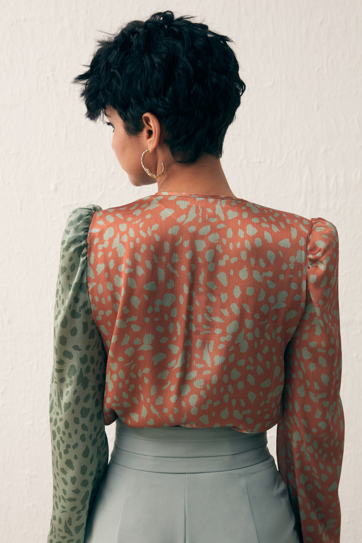 Kruvaze Desenli Bodysuit - TABA-ÇAĞLA