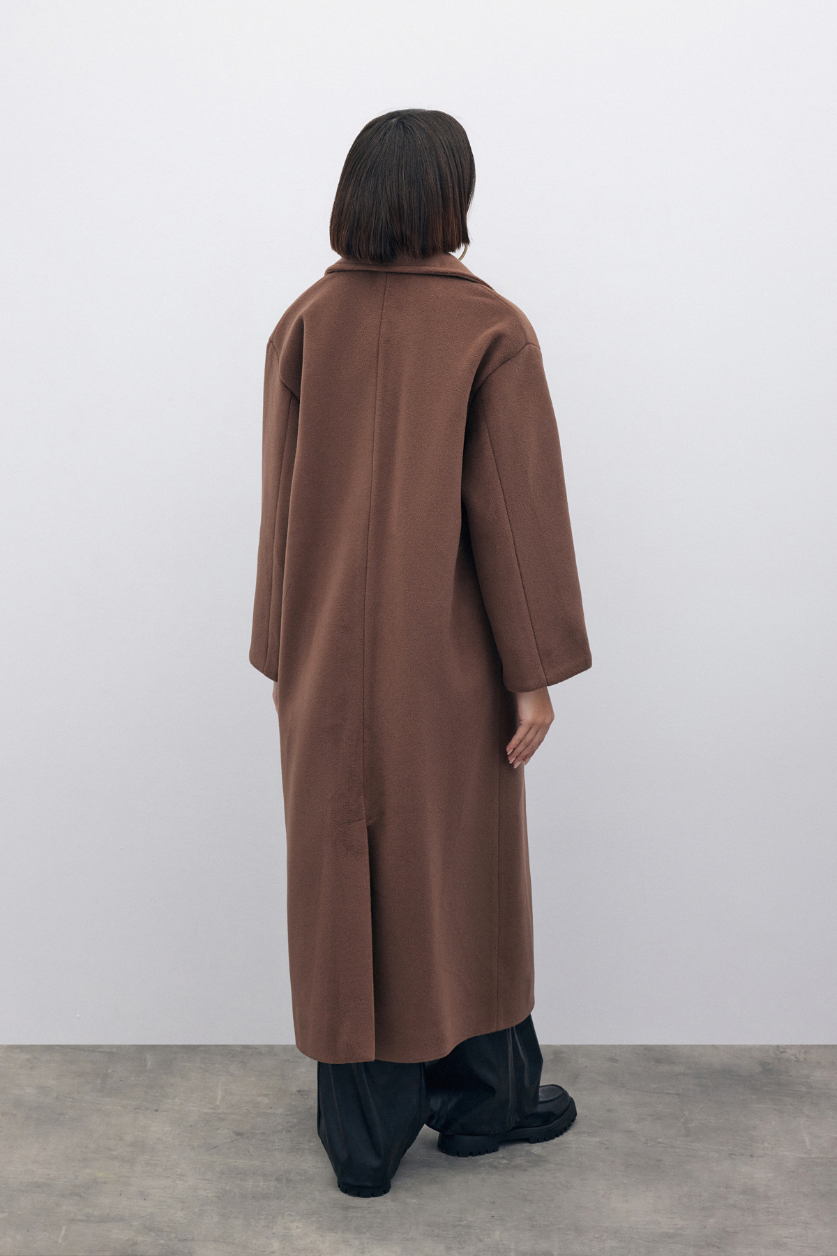 Kruvaze Uzun Kaban - KAHVE