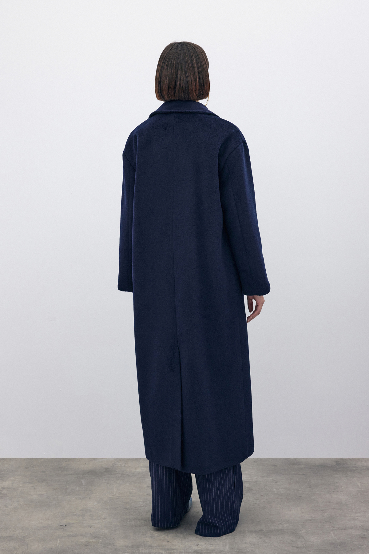 Kruvaze Uzun Kaban - LACİVERT