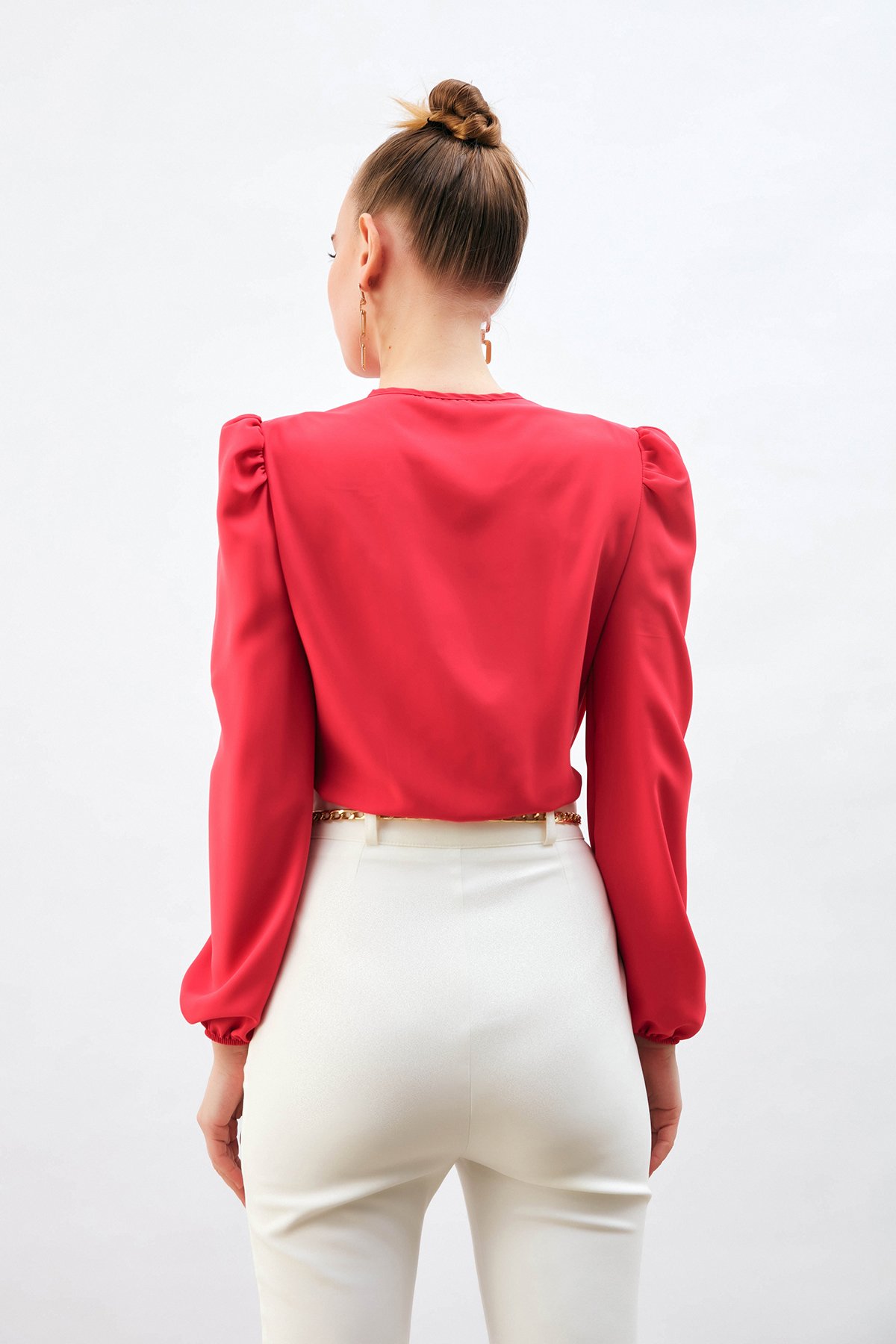 Kruvaze Vatkalı Bodysuit - MERCAN