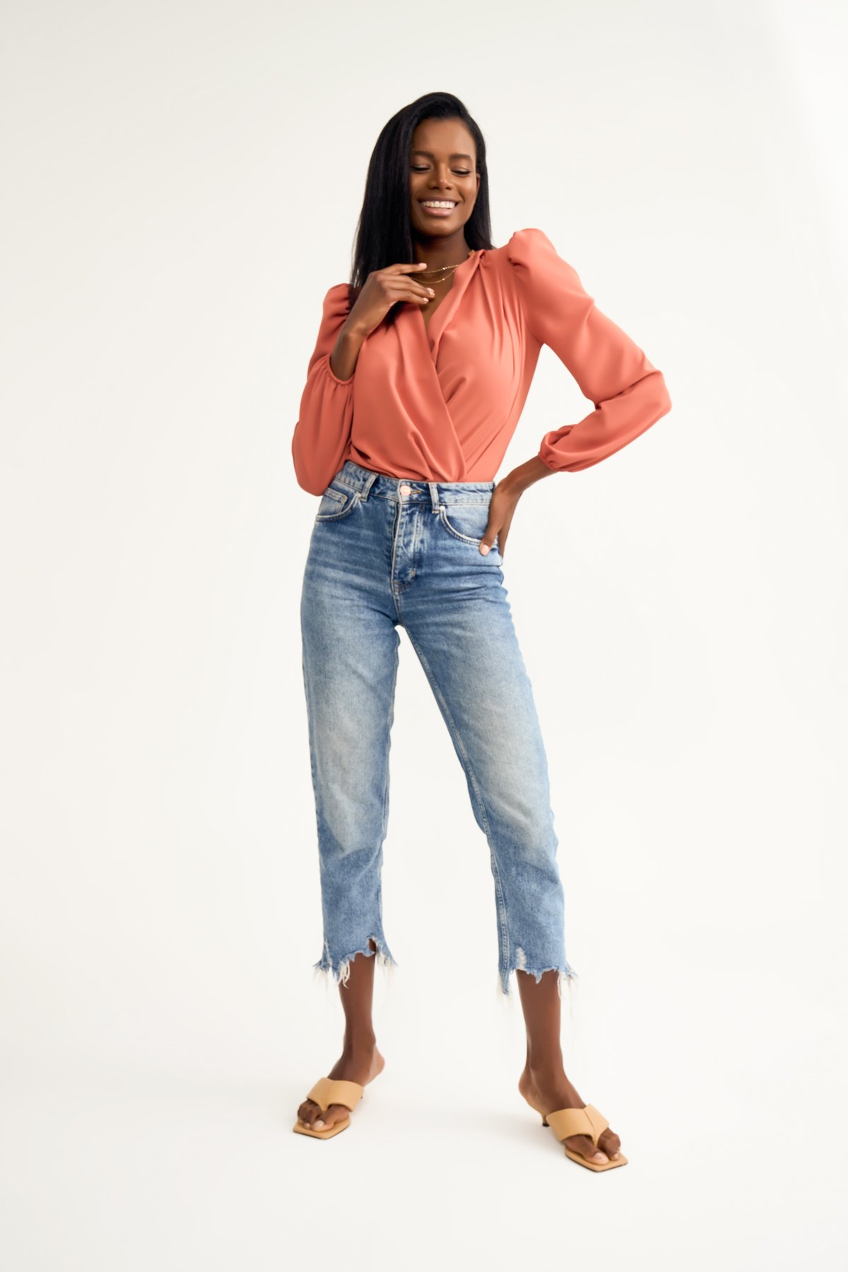 Kruvaze vatkalı bodysuit - TARÇIN