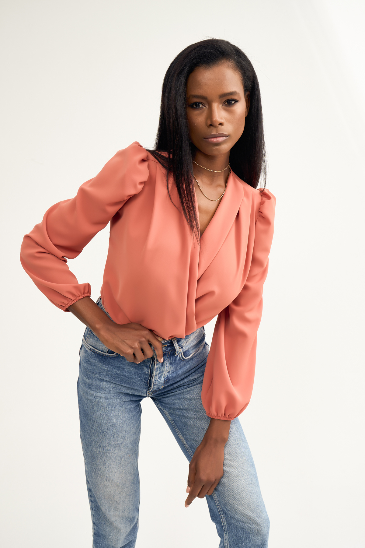 Kruvaze vatkalı bodysuit - TARÇIN