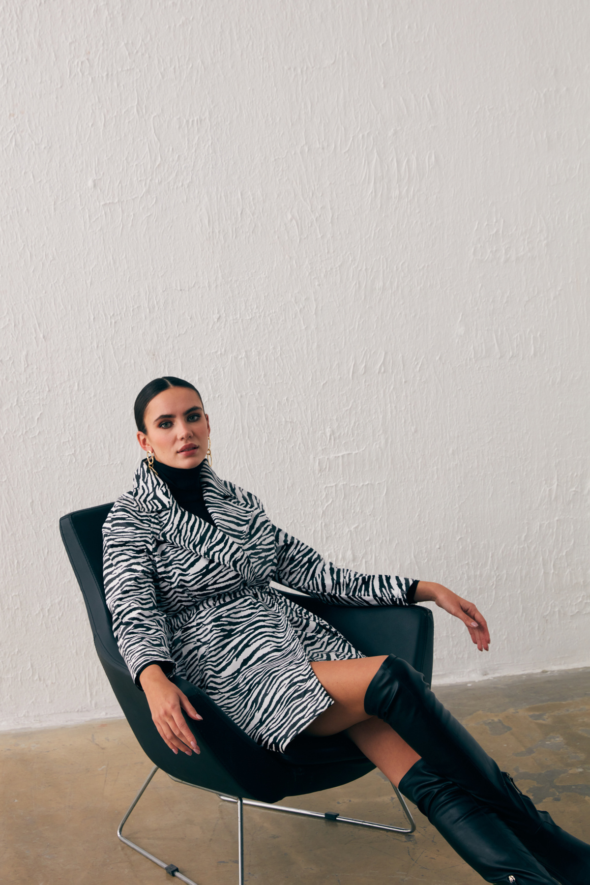 Kuşaklı Deri Trenç - EKRU