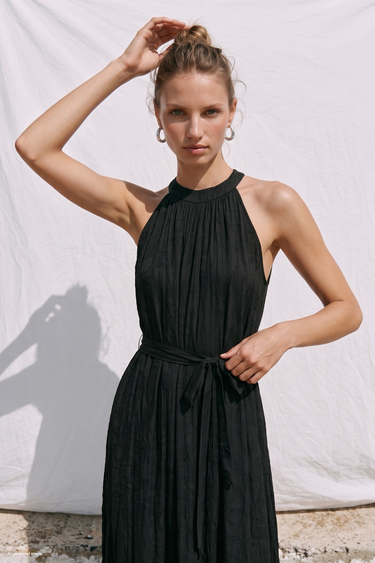 Belted Dress - Black
