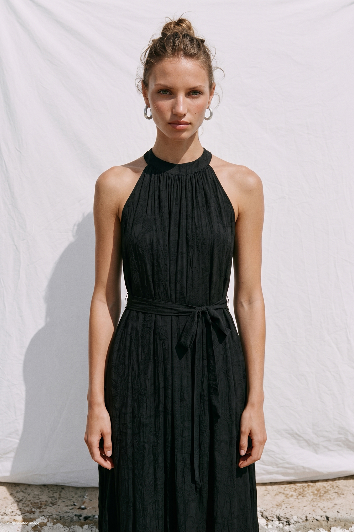 Belted Dress - Black