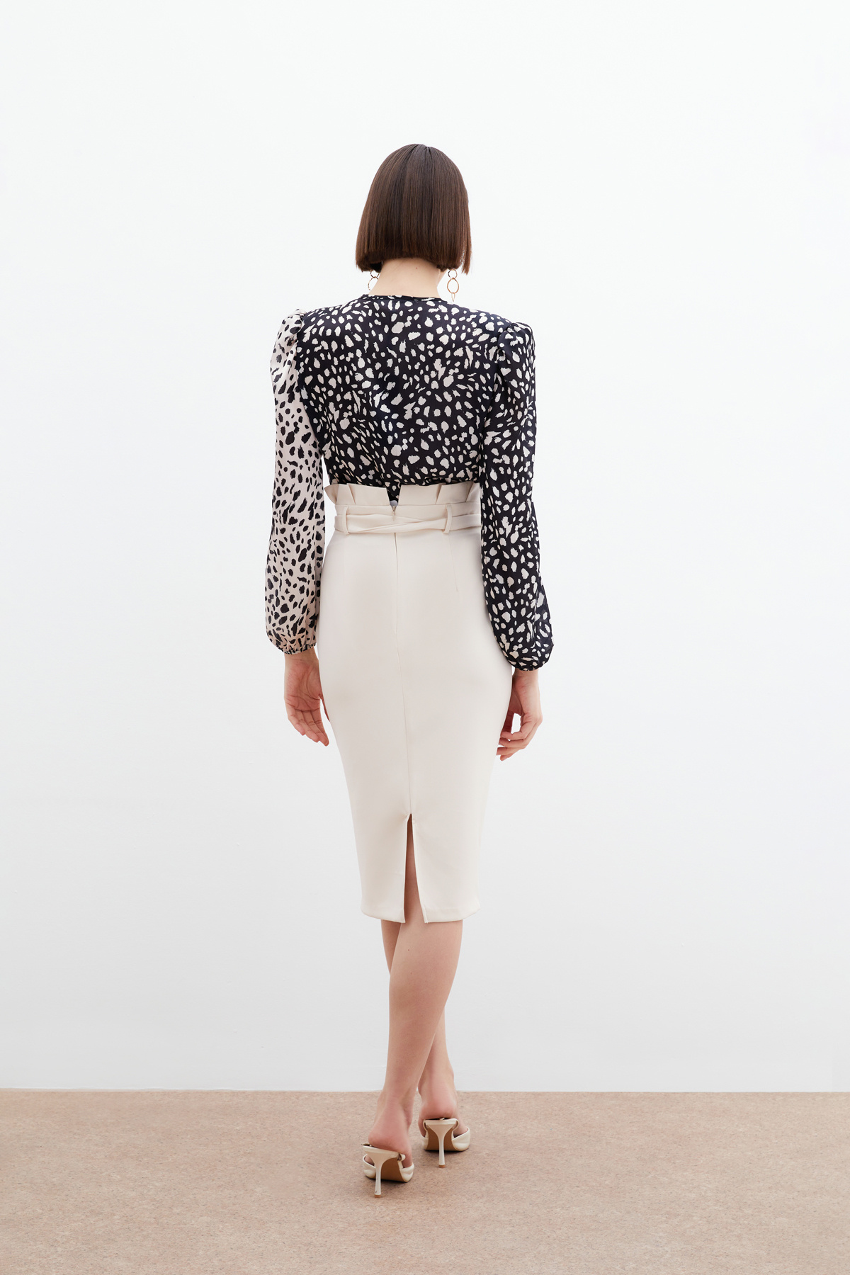 Kuşaklı Kalem Etek - Taş