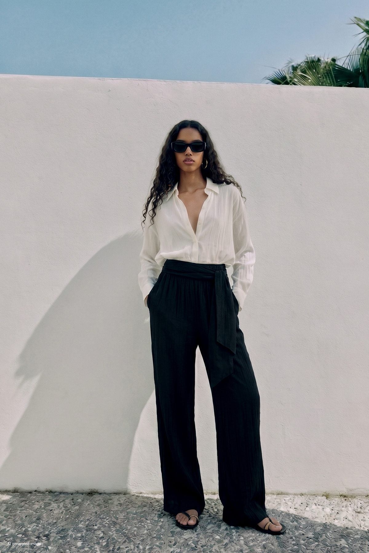 Belted Trousers - Black